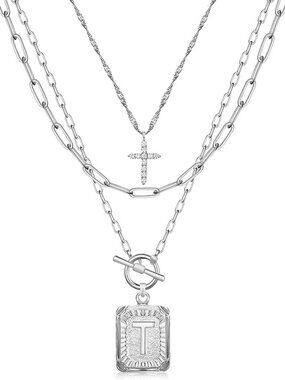 Layered Initial Necklaces for Women | Personalized Jewelry | Trendy Gift Idea